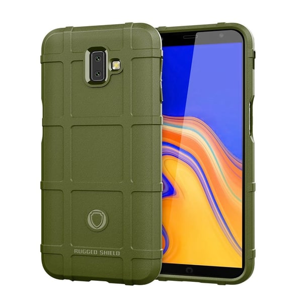 Samsung Galaxy J6 Plus (2018) iskukestävä ruudukko pintainen silikooni muovinen suojakuori - Vihreä