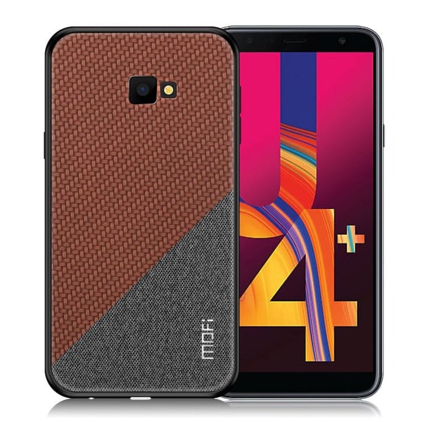 MOFI Samsung Galaxy J4 Plus (2018) honor series hybridfodral i läder - Brun MOFI Samsung Galaxy J4 Plus (2018) honor series hybridfodral i läder - Brun
