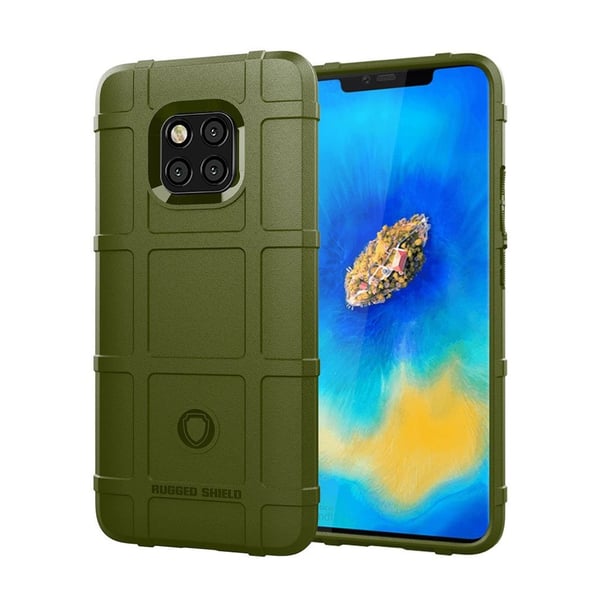 Huawei Mate 20 Pro beskyttelsesetui i silikone med gitter tekstur - Army Grøn Huawei Mate 20 Pro beskyttelsesetui i silikone med gitter tekstur - Army Grøn
