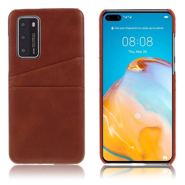 Dual Card kuoret - Huawei P40 - Kahvi