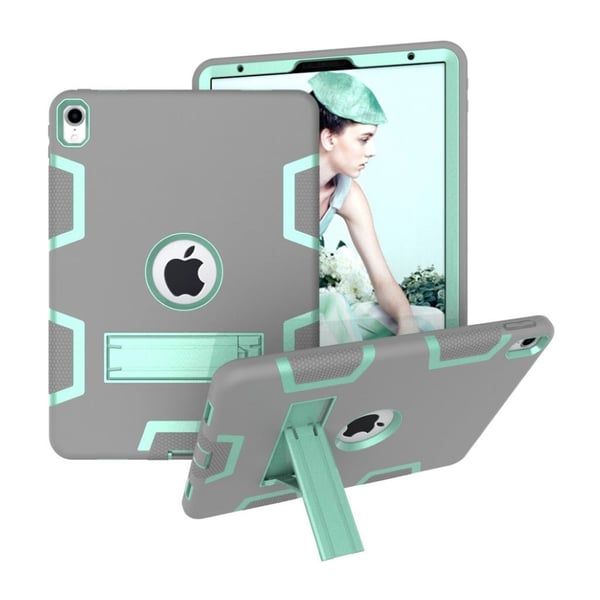 iPad Pro 11 tommer (2018) støtsikkert hybrid-etui - Grå / Cyan