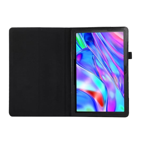 Taitettava kotelo, jossa on Lichi-kuosi Lenovo Tab M10 Plus (Gen 3) - Musta
