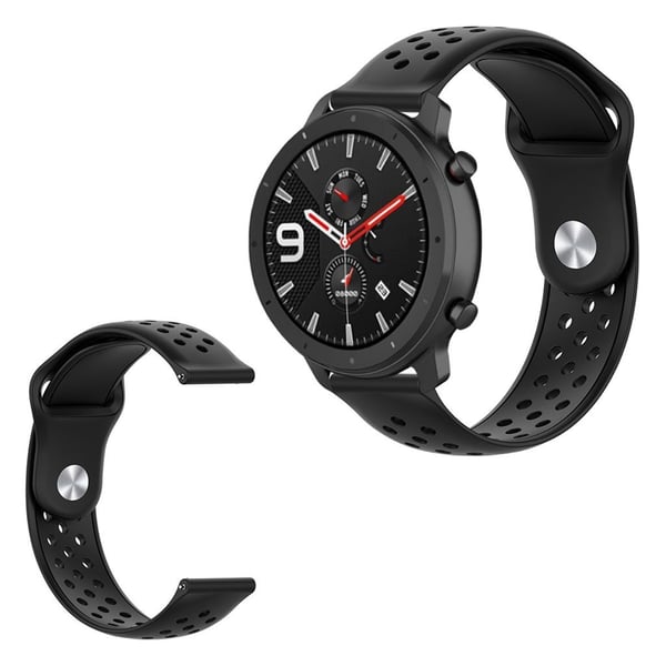 Amazfit GTR 42mm / GTS silikone Urrem - Sort Amazfit GTR 42mm / GTS silikone Urrem - Sort