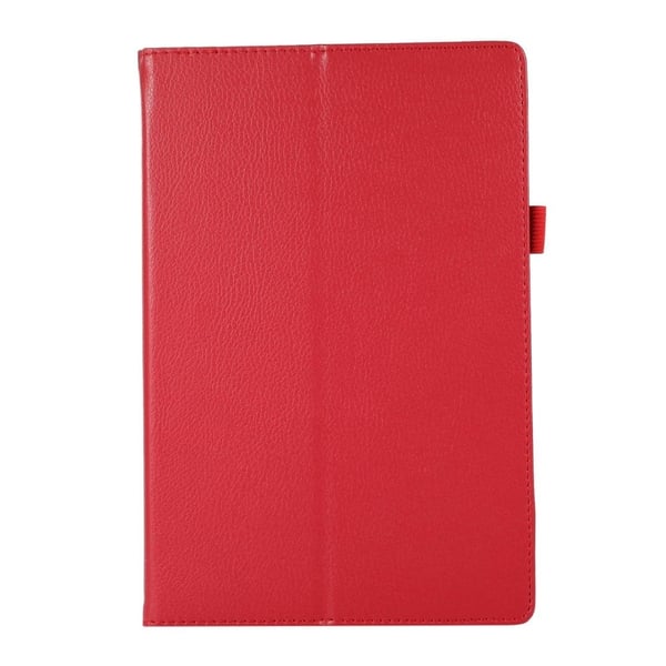 Sammenleggbart etui med Lichi-tekstur for Lenovo Tab M10 Plus (Gen 3) - Rød