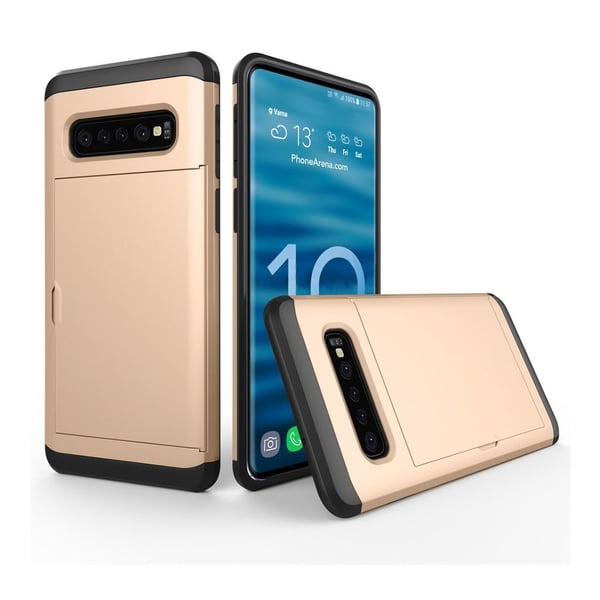 Samsung Galaxy s10 Hybrid Etui Og Kortholder - Gull