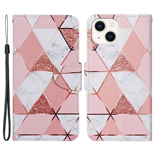 Wonderland iPhone 14 Plus flip etui - Marmormønster