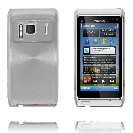 Aluminium Shield Läpikuultava Reunus (Hopea) Nokia N8 Suojakuori