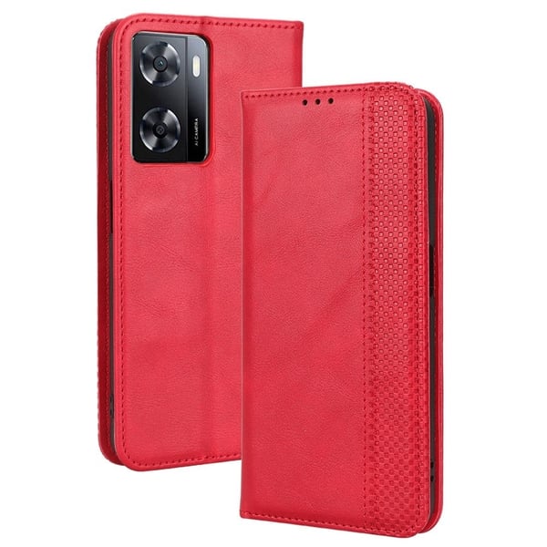 Bofink Vintage Oppo A57 (2022) Nahkakotelo - Punainen