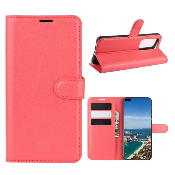Classic Huawei P40 Pro Plus flip etui - Red