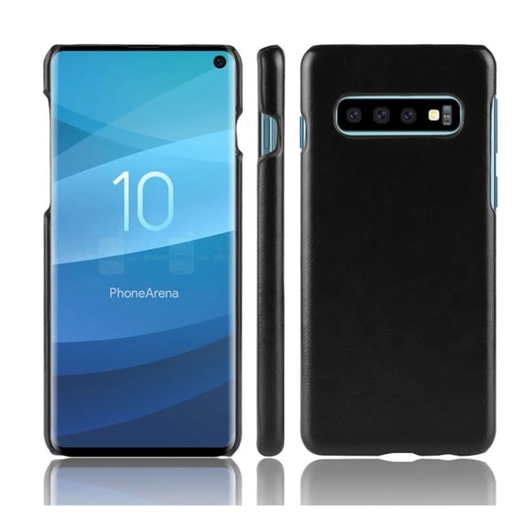 Samsung Galaxy s10 Litchi Tekstur Skinnetui - Svart