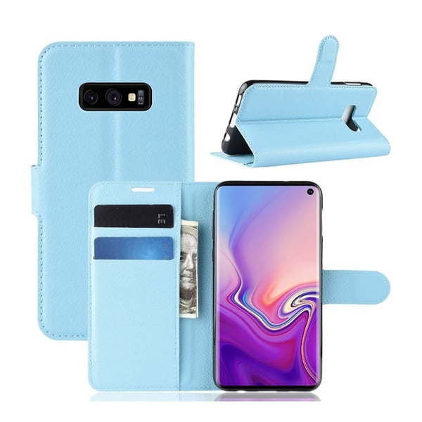 Samsung Galaxy s10 e Litchi-Tekstur Skinnetui - Lys Blå