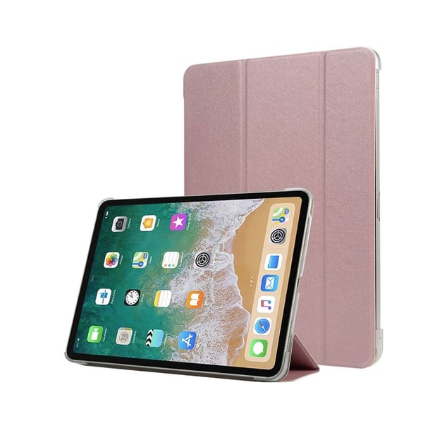 iPad Pro 11 inch (2018) kolmio taivutettava synteetti nahkainen suojakotelo - Ruusu Kulta