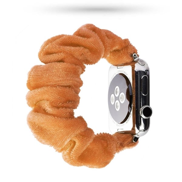 Apple Watch Series 5 44 mm mønsterklokkebånd i tøy - Mørkegul