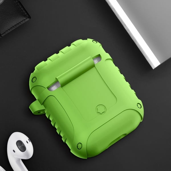 Airpods stødabsorberende silikone etui - Grøn