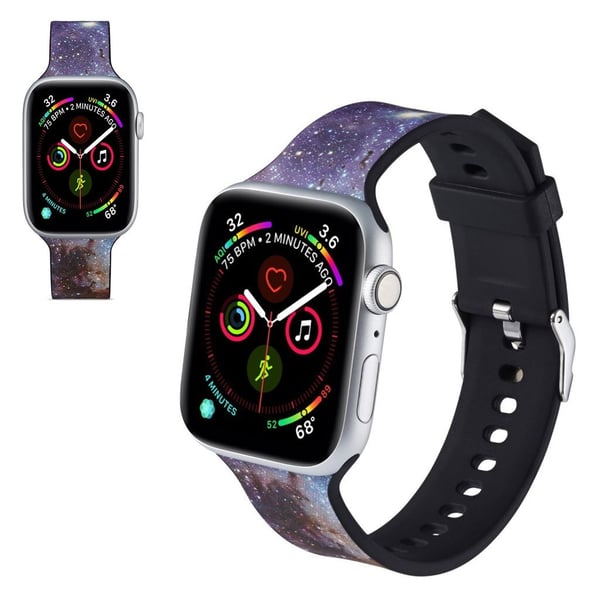 Apple Watch Series 5 44 mm mønsterarmbånd i silikon - Stjernehimmel