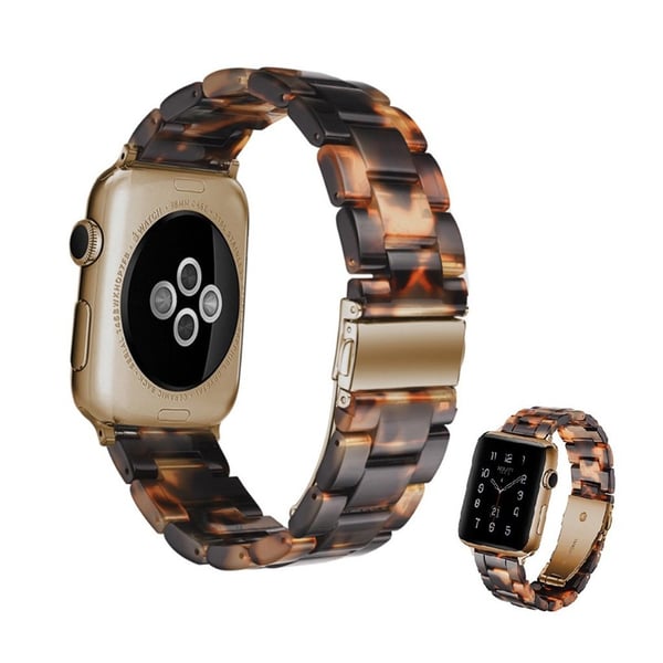 Apple Watch Series 5 44mm moderigtigt urrem - Sort / Orange