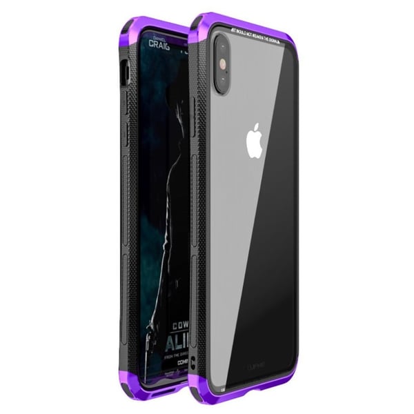 LUPHIE iPhone Xs Max glasetui med dobbelt drage - Lilla