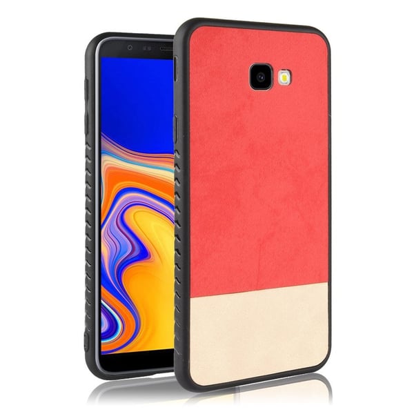 Samsung Galaxy J4 Plus (2018) hybridfodral med tvåfärgade skarvar - Röd Samsung Galaxy J4 Plus (2018) hybridfodral med tvåfärgade skarvar - Röd