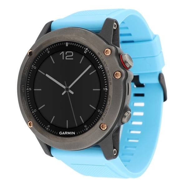 Garmin Fenix 3 / 3 HR / 5X silikone urrem - Babyblå