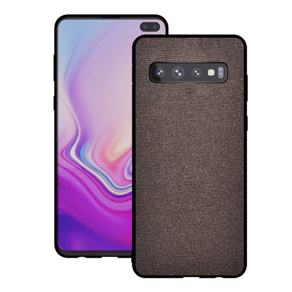 Samsung Galaxy S10 Plus stof belagt etui - Kaffe
