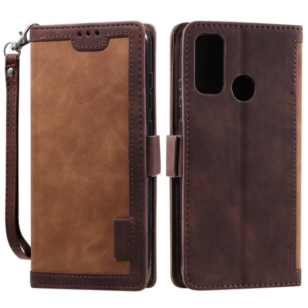 Surburbian Samsung Galaxy A21s flip-etui i lær - Brun