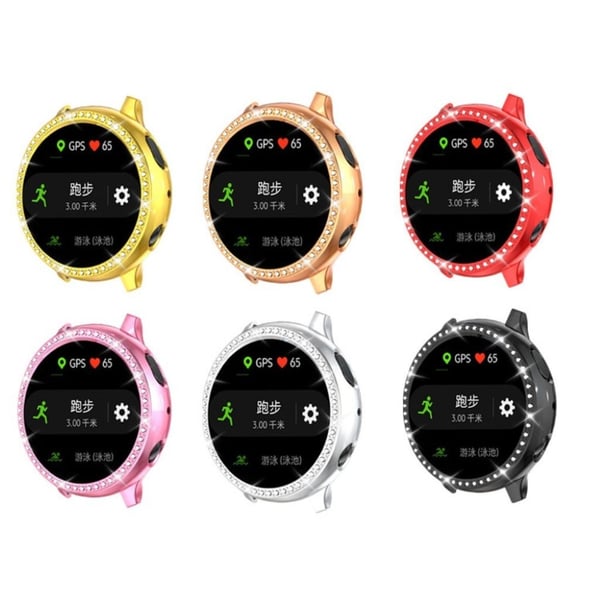 Samsung Galaxy Watch Active 2 - 40mm rhombus dekorations etui - Sort