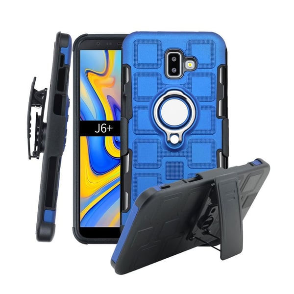 Samsung Galaxy J6 Plus (2018) hybridfodral med geometriskt mönster - Baby Blå Samsung Galaxy J6 Plus (2018) hybridfodral med geometriskt mönster - Baby Blå