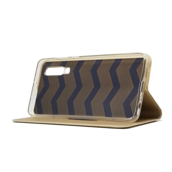 Huawei P30 auto-absorberet læder flip etui - Guld