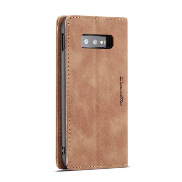 Caseme Samsung Galaxy s10 e Støtabsorberende Skinnetui Med Deksel - Brun