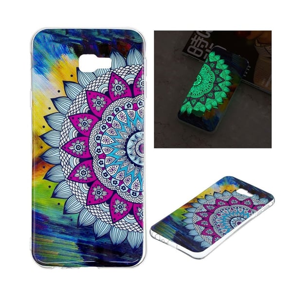 Samsung Galaxy J4 Plus (2018) fodral med noctilucent mönster - Blomma Samsung Galaxy J4 Plus (2018) fodral med noctilucent mönster - Blomma