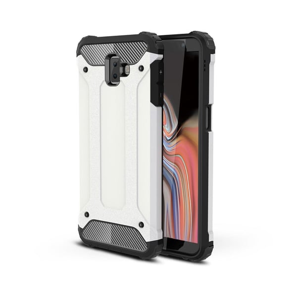 Samsung Galaxy J6 Plus (2018) kombinationsfodral Armor Guard - Vit Samsung Galaxy J6 Plus (2018) kombinationsfodral Armor Guard - Vit