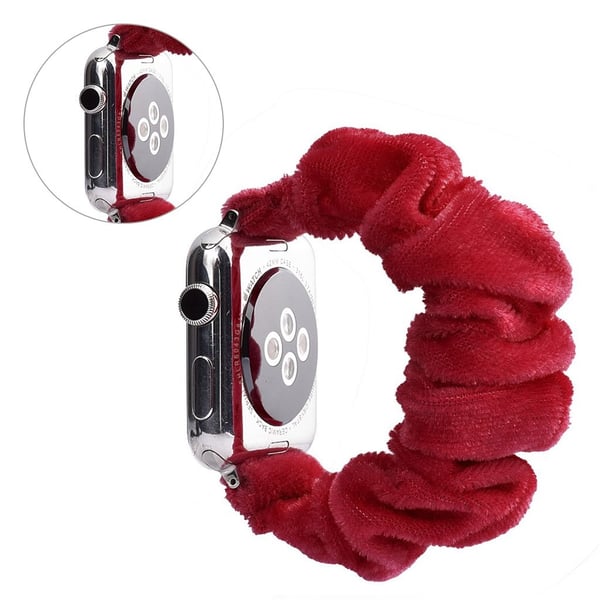 Apple Watch Series 5 40 mm mønsterklokkebånd i tøy - Rød