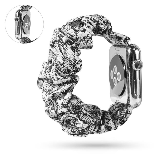 Apple Watch Series 5 40 mm klokkerem med stoffmønster - Svart Og Svart