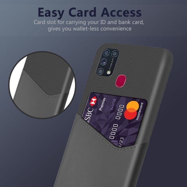 Bofink Samsung Galaxy M31 Card Cover - Grå