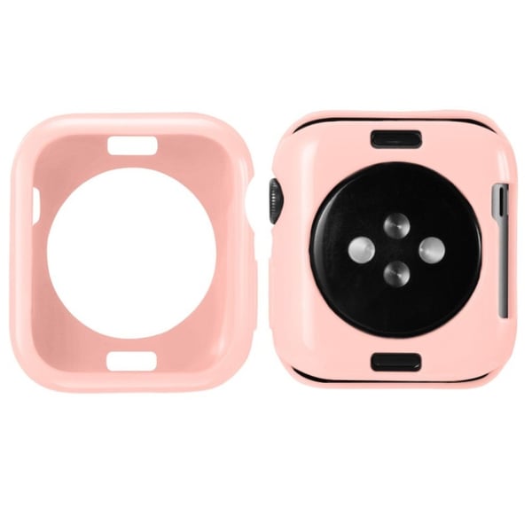 Apple Watch Series 5 44 mm enkelt silikonetui - Rosa