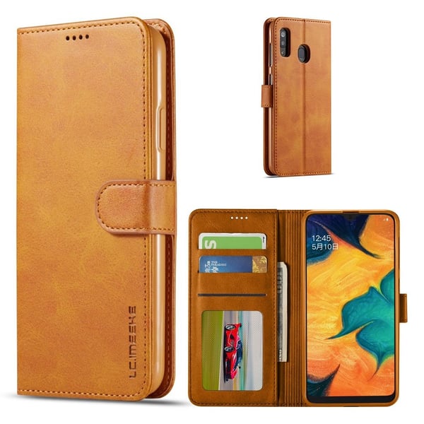 LC.IMEEKE Samsung Galaxy A40 Flip Etui - Brun