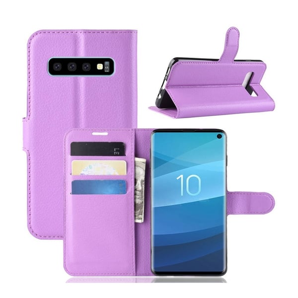 Samsung Galaxy s10 Litchi-Tekstur Skinnetui - Lilla