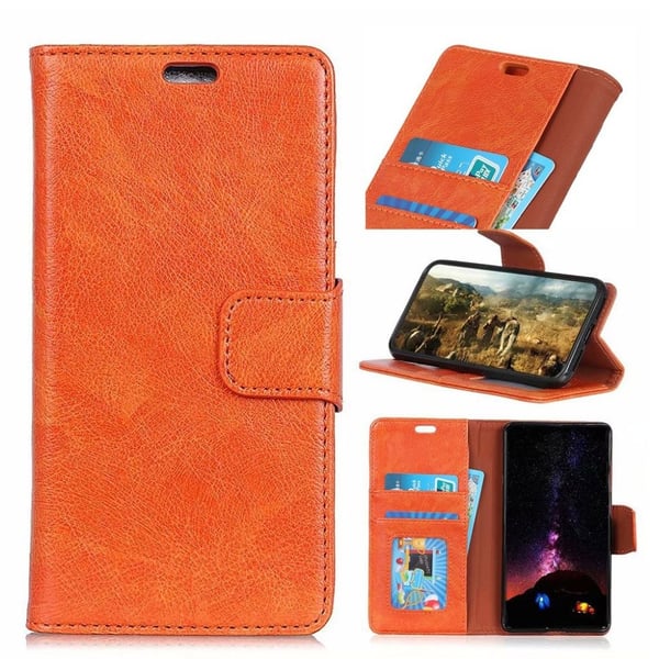 Samsung Galaxy S10 Plus tekstureret split læderetui - Orange