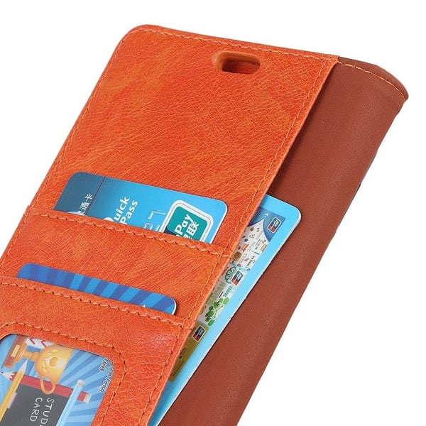 Samsung Galaxy S10 Plus tekstureret split læderetui - Orange