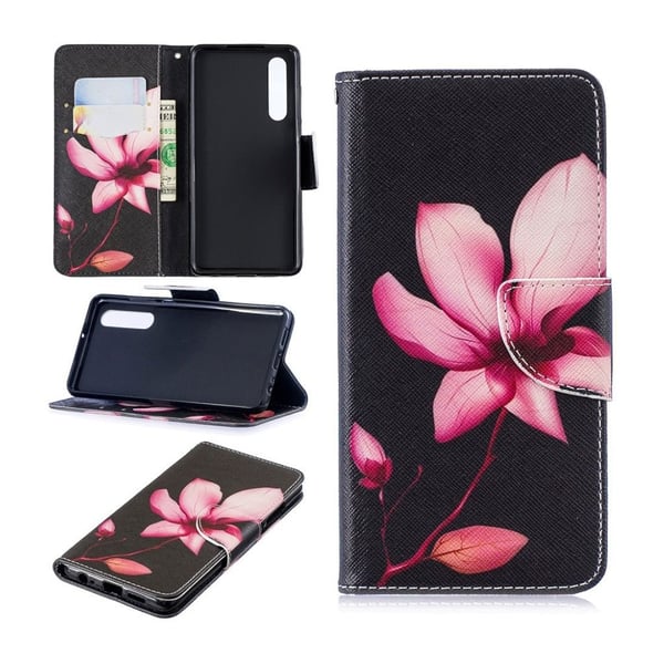 Huawei P30 kuosillinen nahkainen flip Suojakotelo - Kukka