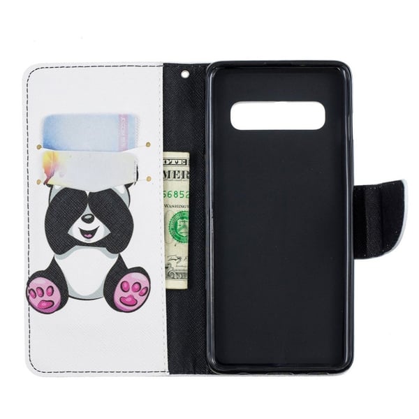 Samsung Galaxy s10 Skinnetui Med Mønster - Søt Panda