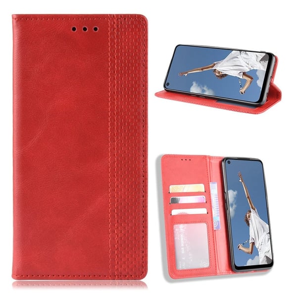 Bofink Vintage läder Oppo A52 / Oppo A72 / Oppo A92 fodral - Röd