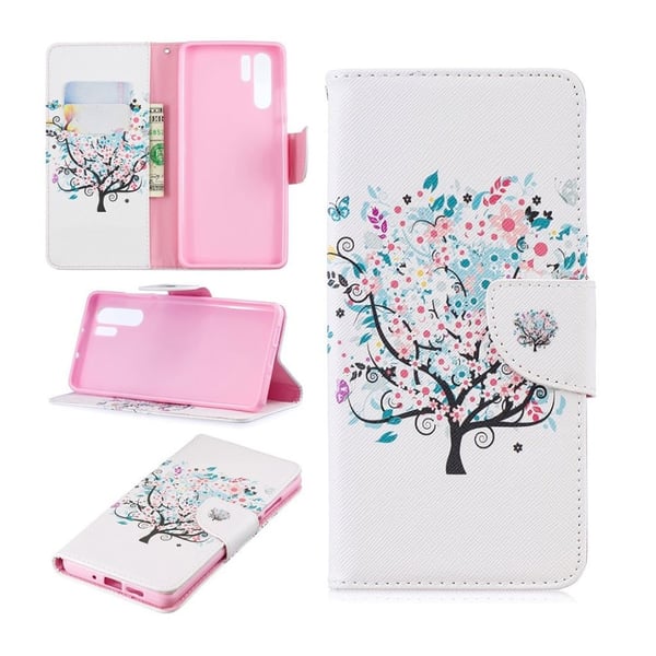 Huawei P30 Pro Skinnetui Med Mønster - Blomstrende Tre