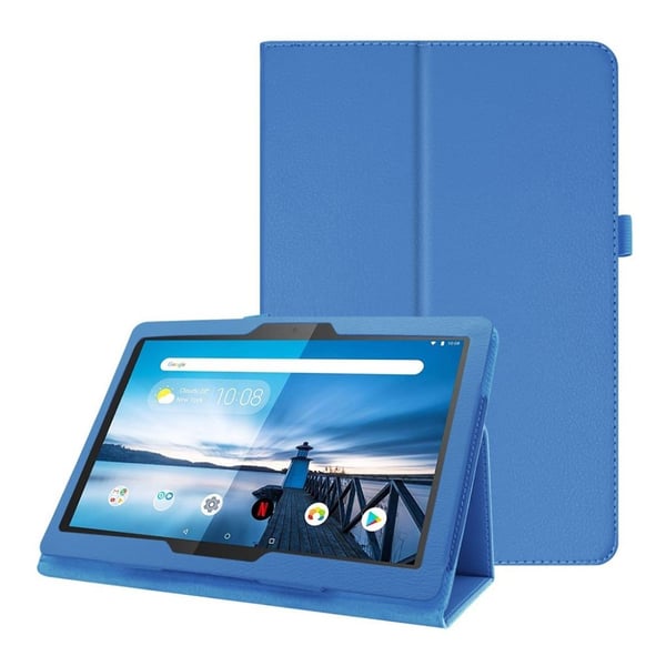 Lenovo Tab P10 Litchi Skinnetui - Lys Blå