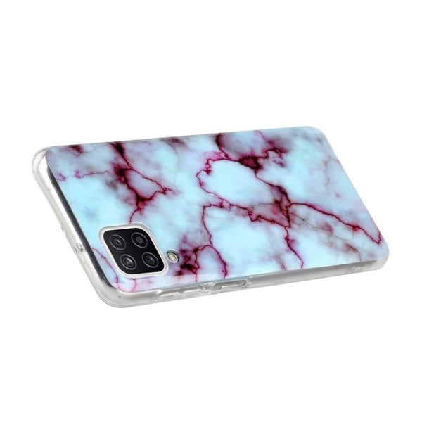 Marble Samsung Galaxy A12 5G Etui - Blå / Lilla