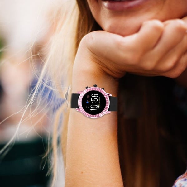 Fossil Gen 5 Carlyle HR rombe innredning ramme - Pink