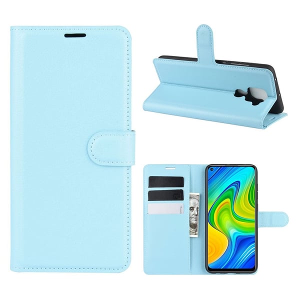 Classic Xiaomi Redmi Note 9 flip etui - Babyblå