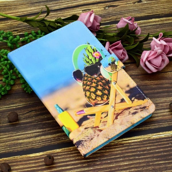Lenovo Tab M10 Cool Mønster Lær Flippetui - Cool Ananas