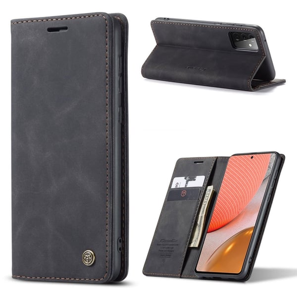 CaseMe Samsung Galaxy A72 5G Vintage Etui - Svart