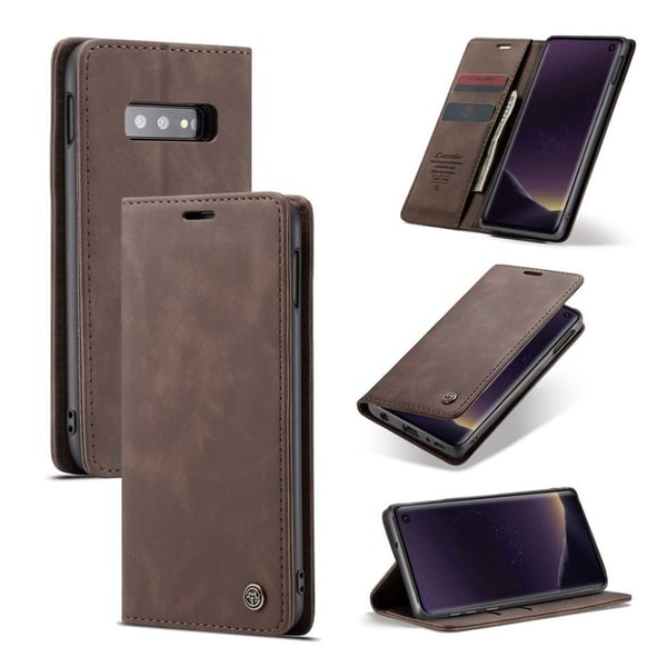 Caseme Samsung Galaxy s10 e Støtabsorberende Skinnetui Med Deksel - Mokka